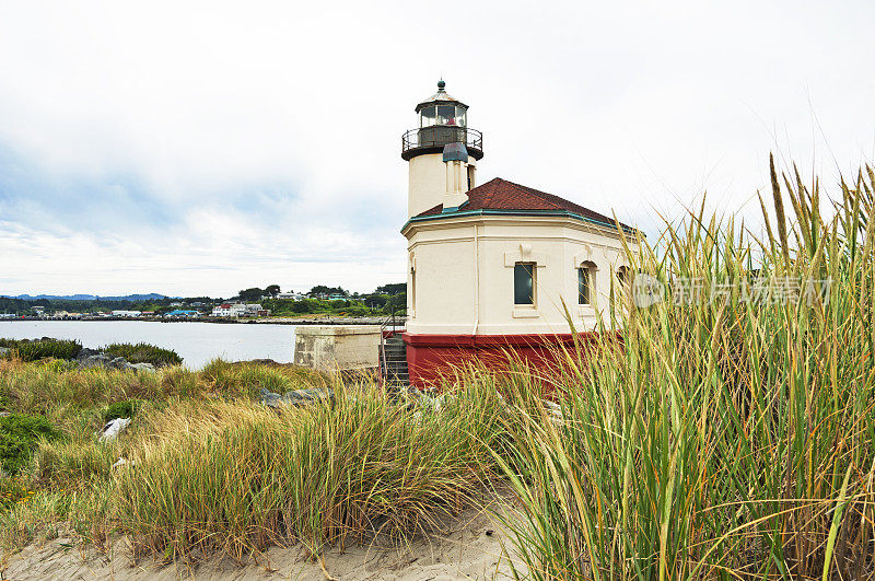 Coquille River Lighthouse with Sand